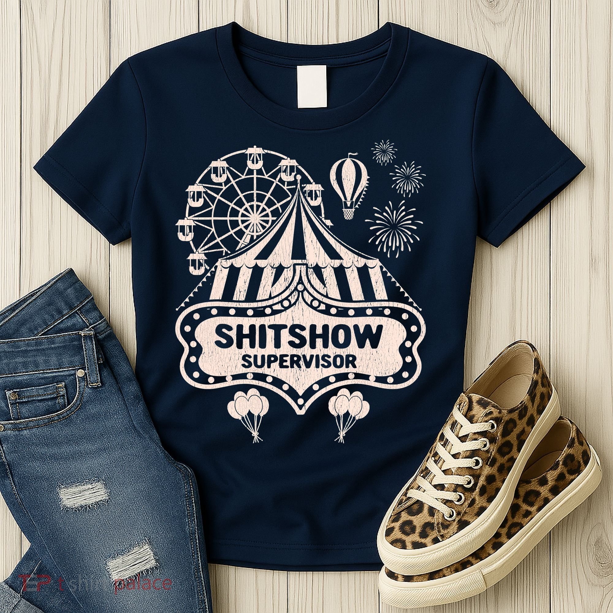 Shit Show Supervisor Funny Boss Manager Teacher & Mom Women's T-Shirt