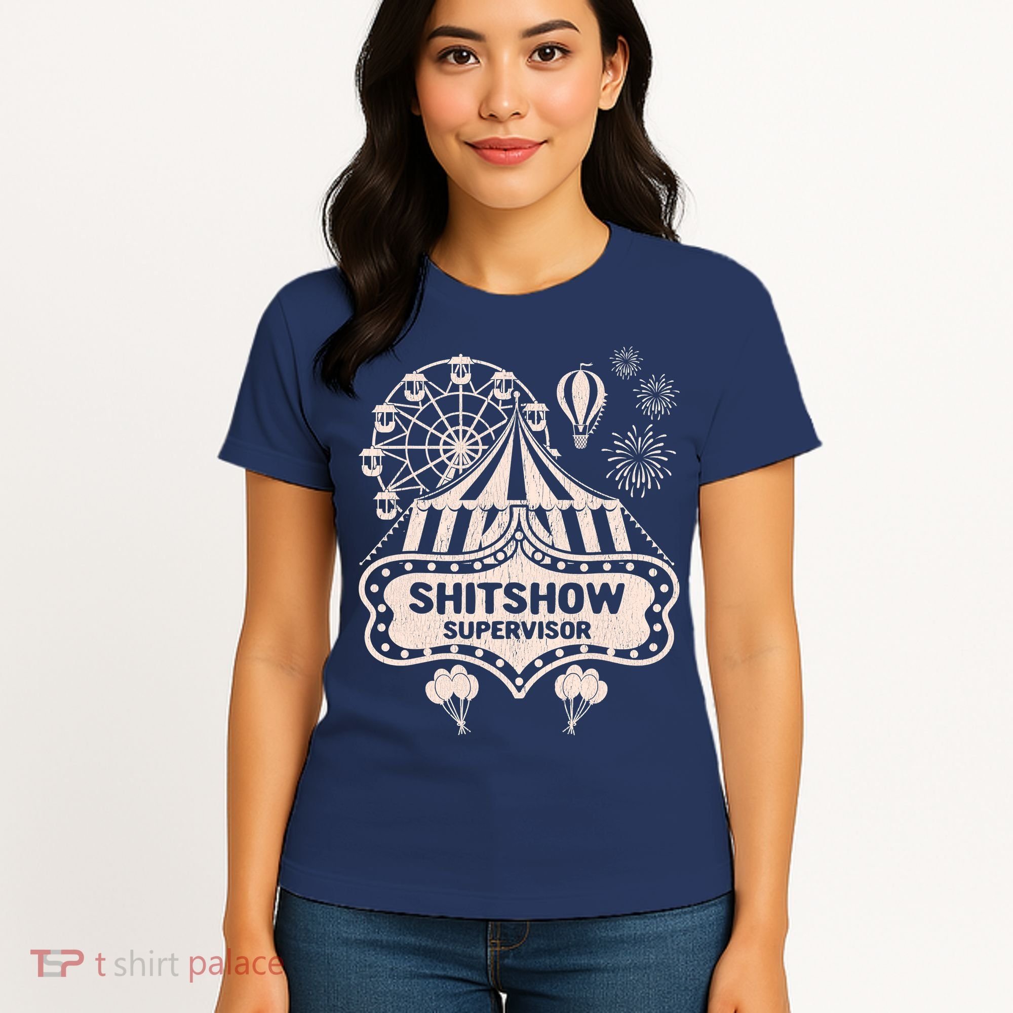 Shit Show Supervisor Funny Boss Manager Teacher & Mom Women's T-Shirt
