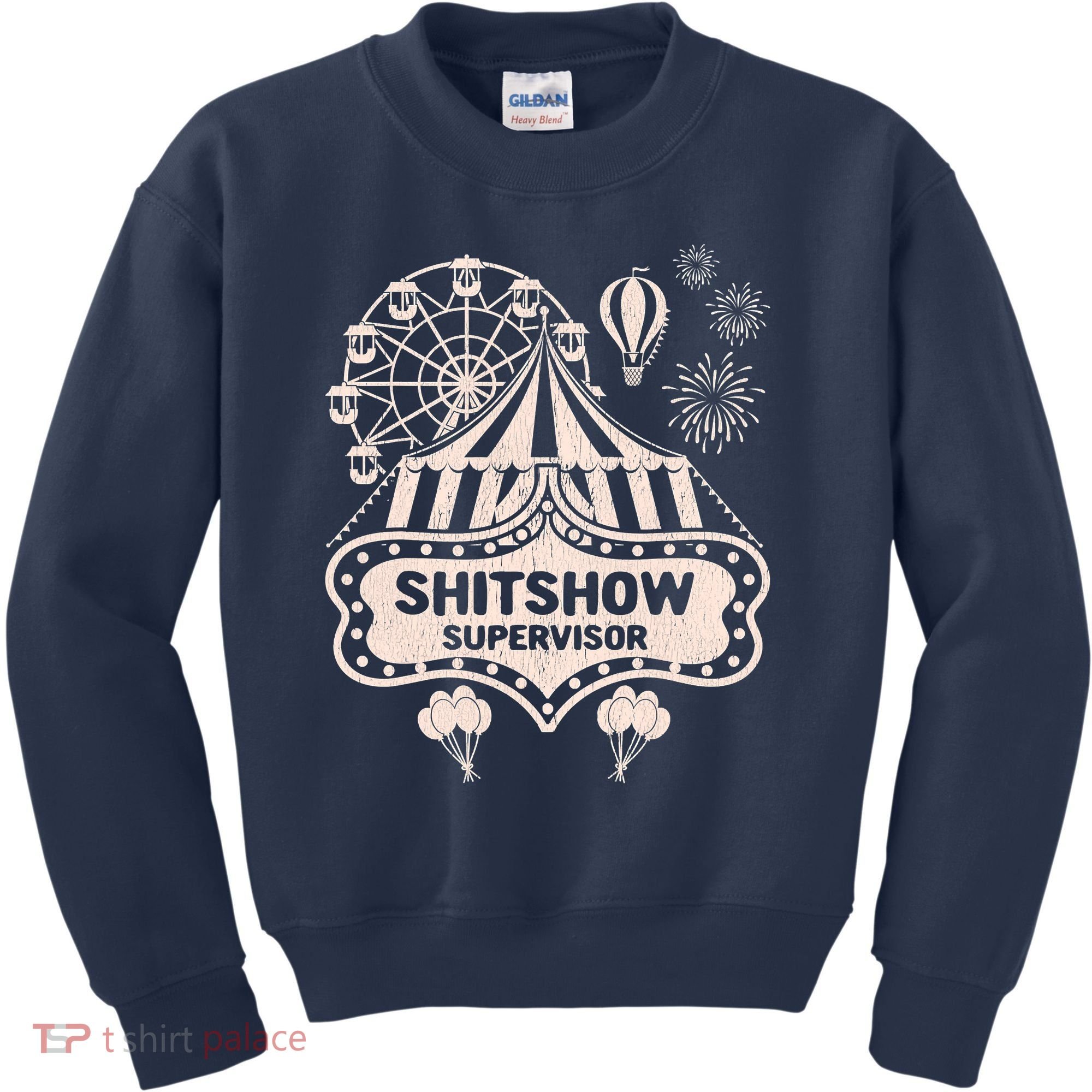 Shit Show Supervisor Funny Boss Manager Teacher & Mom Kids Sweatshirt