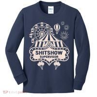 Shit Show Supervisor Funny Boss Manager Teacher & Mom Kids Long Sleeve Shirt thumb 0