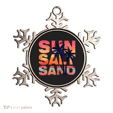 Sun Salt Sand Funny Beach Lover Summer Vacation Palm Tree Ornament