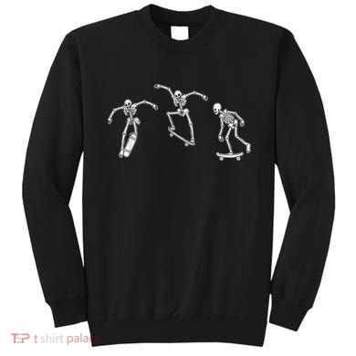 Skateboarding Skeletons Skeleton Skater Halloween Skate Sweatshirt