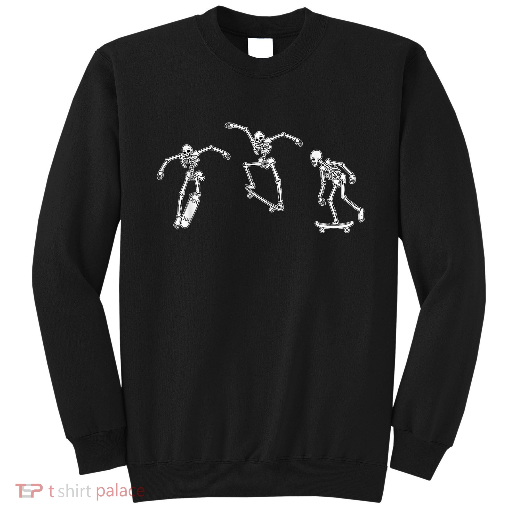 Skateboarding Skeletons Skeleton Skater Halloween Skate Sweatshirt