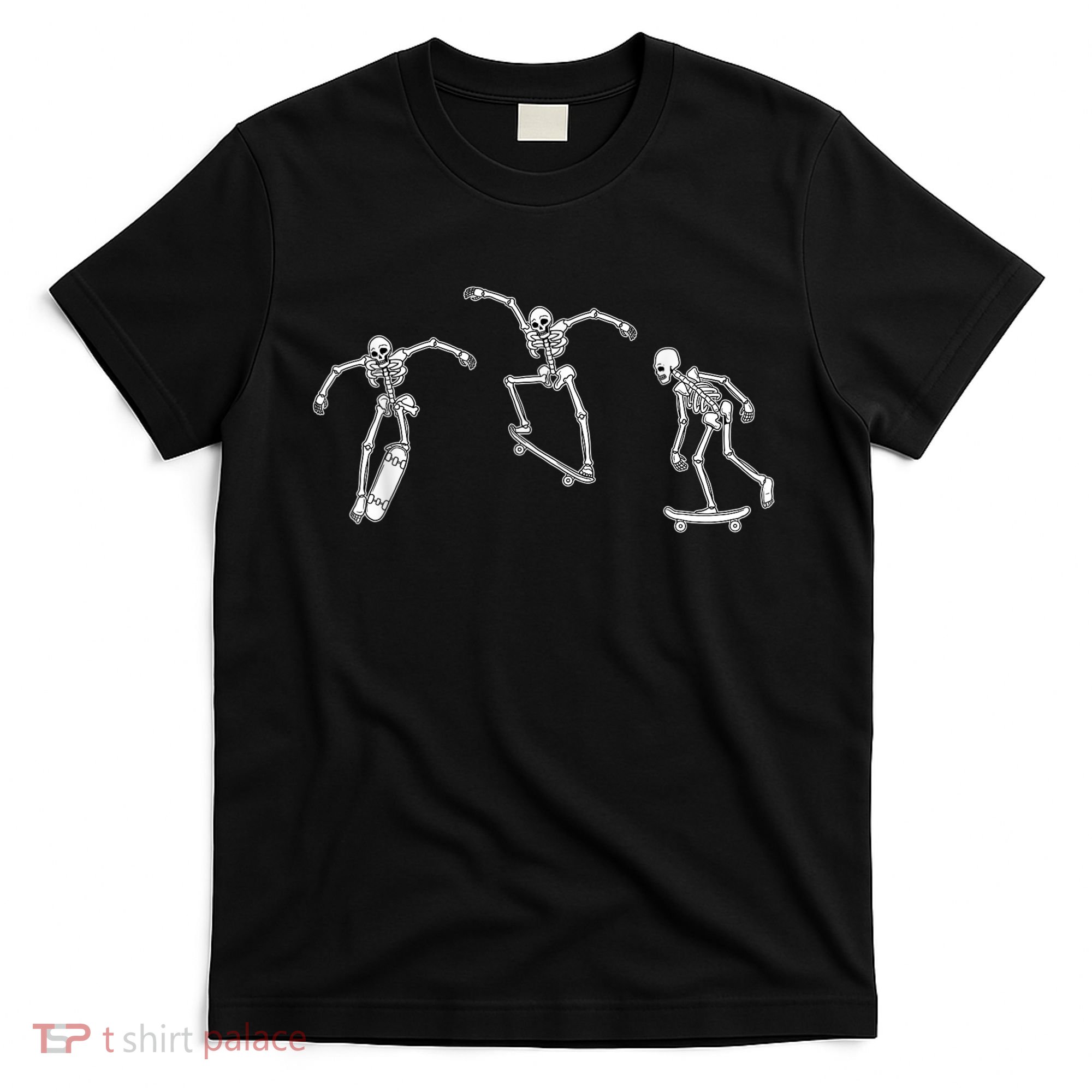 Skateboarding Skeletons Skeleton Skater Halloween Skate T-Shirt