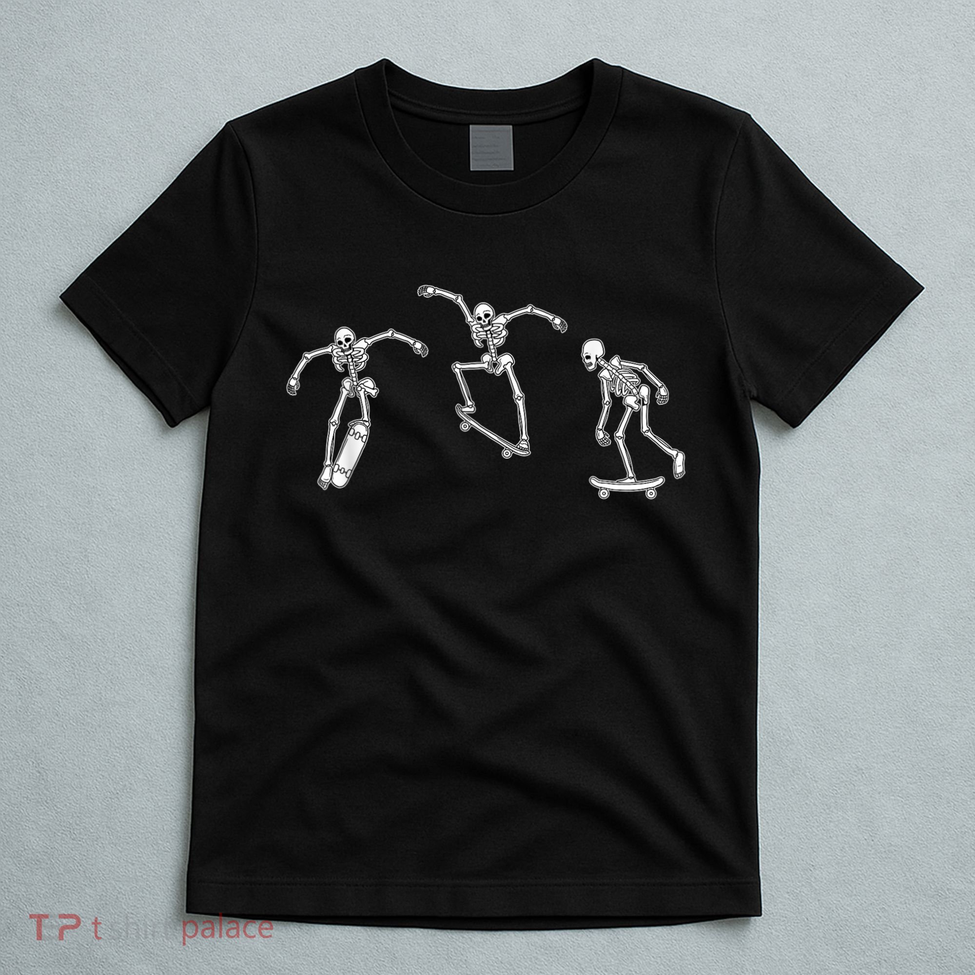 Skateboarding Skeletons Skeleton Skater Halloween Skate T-Shirt