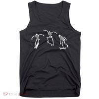 Skateboarding Skeletons Skeleton Skater Halloween Skate Tank Top thumb 0