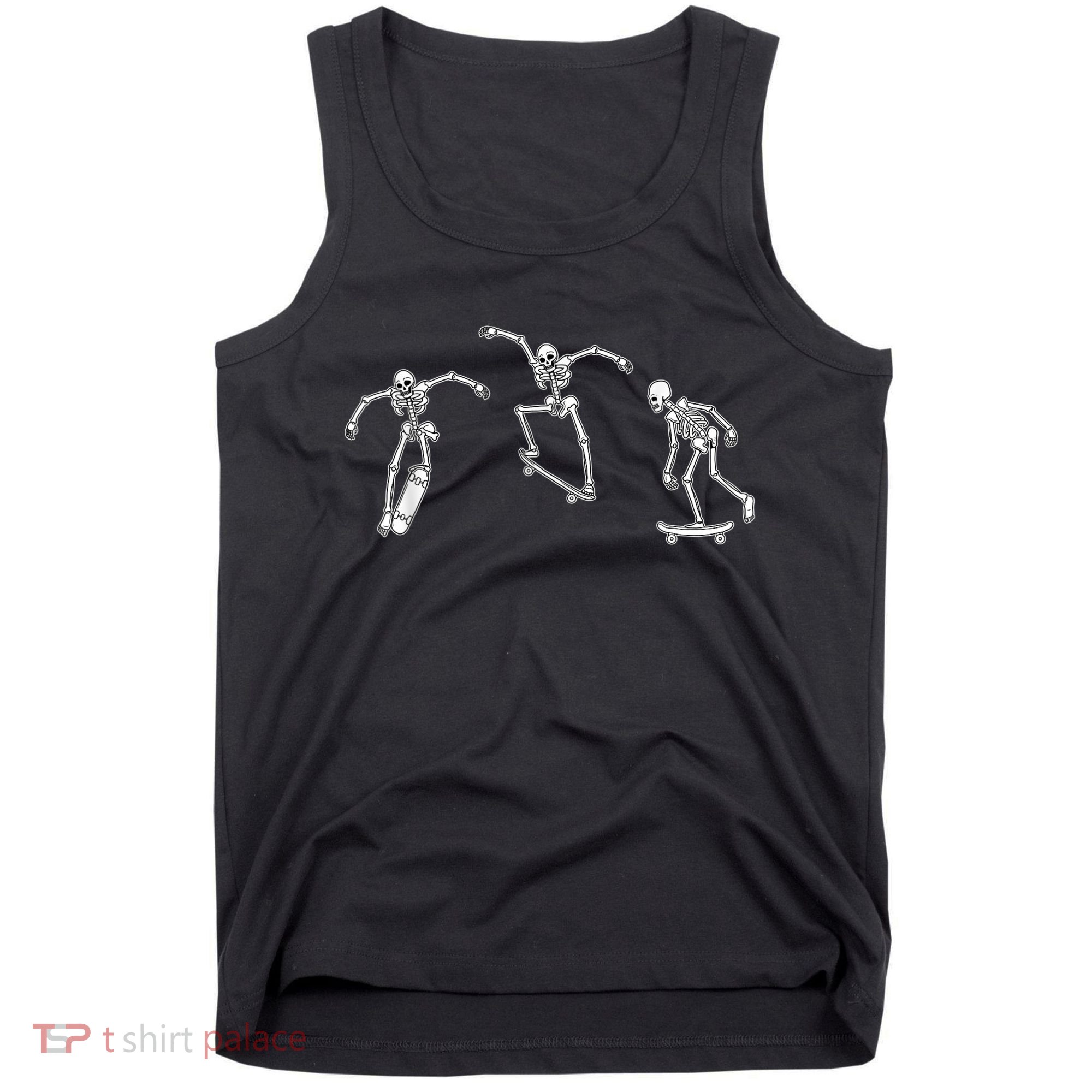 Skateboarding Skeletons Skeleton Skater Halloween Skate Tank Top