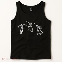 Skateboarding Skeletons Skeleton Skater Halloween Skate Tank Top thumb 2
