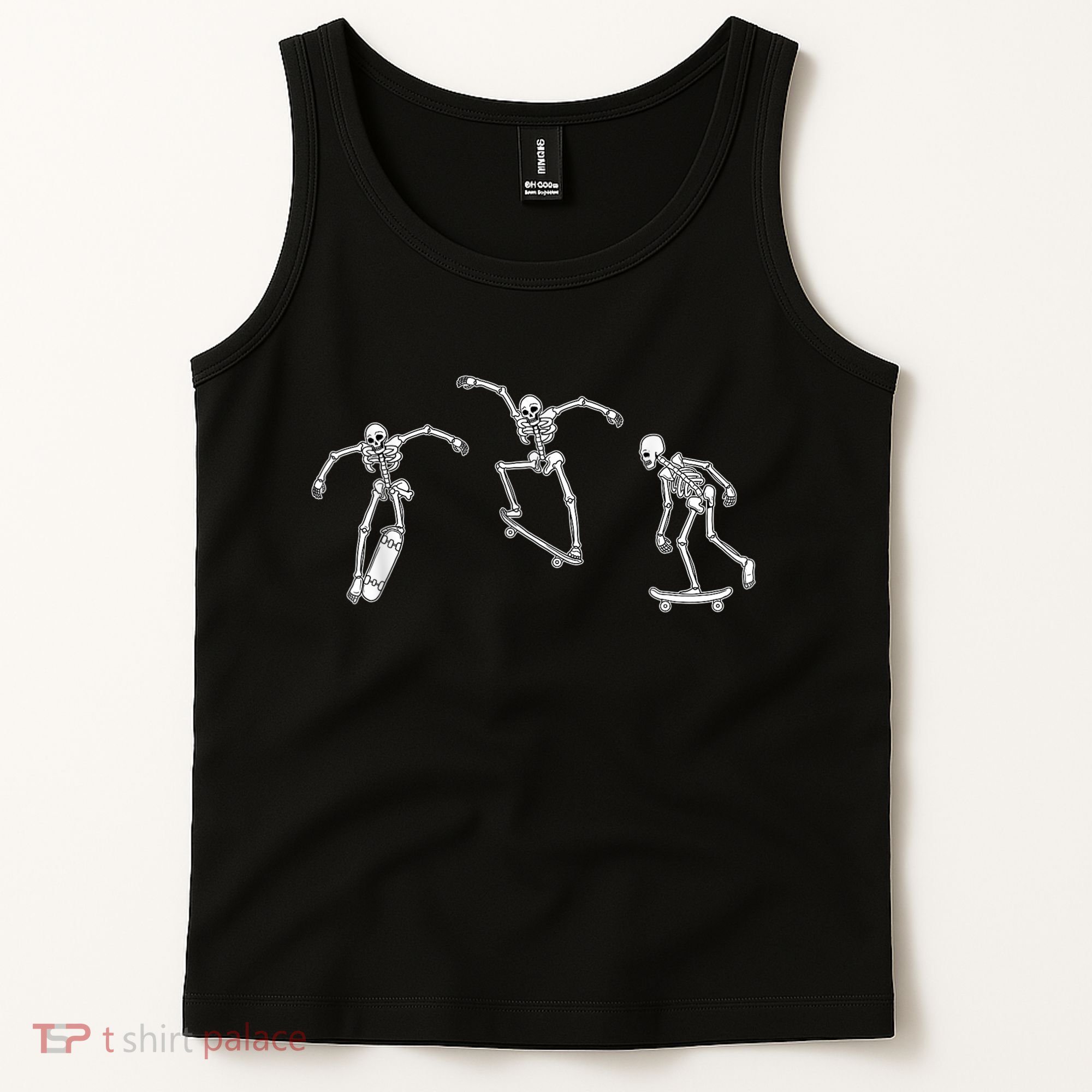 Skateboarding Skeletons Skeleton Skater Halloween Skate Tank Top