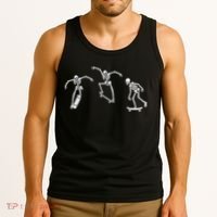 Skateboarding Skeletons Skeleton Skater Halloween Skate Tank Top thumb 3