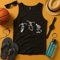 Skateboarding Skeletons Skeleton Skater Halloween Skate Tank Top thumb 4