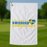 Swedish Sweden Swedish Flag Sweden Roots Sweden Golf Towel thumb 1