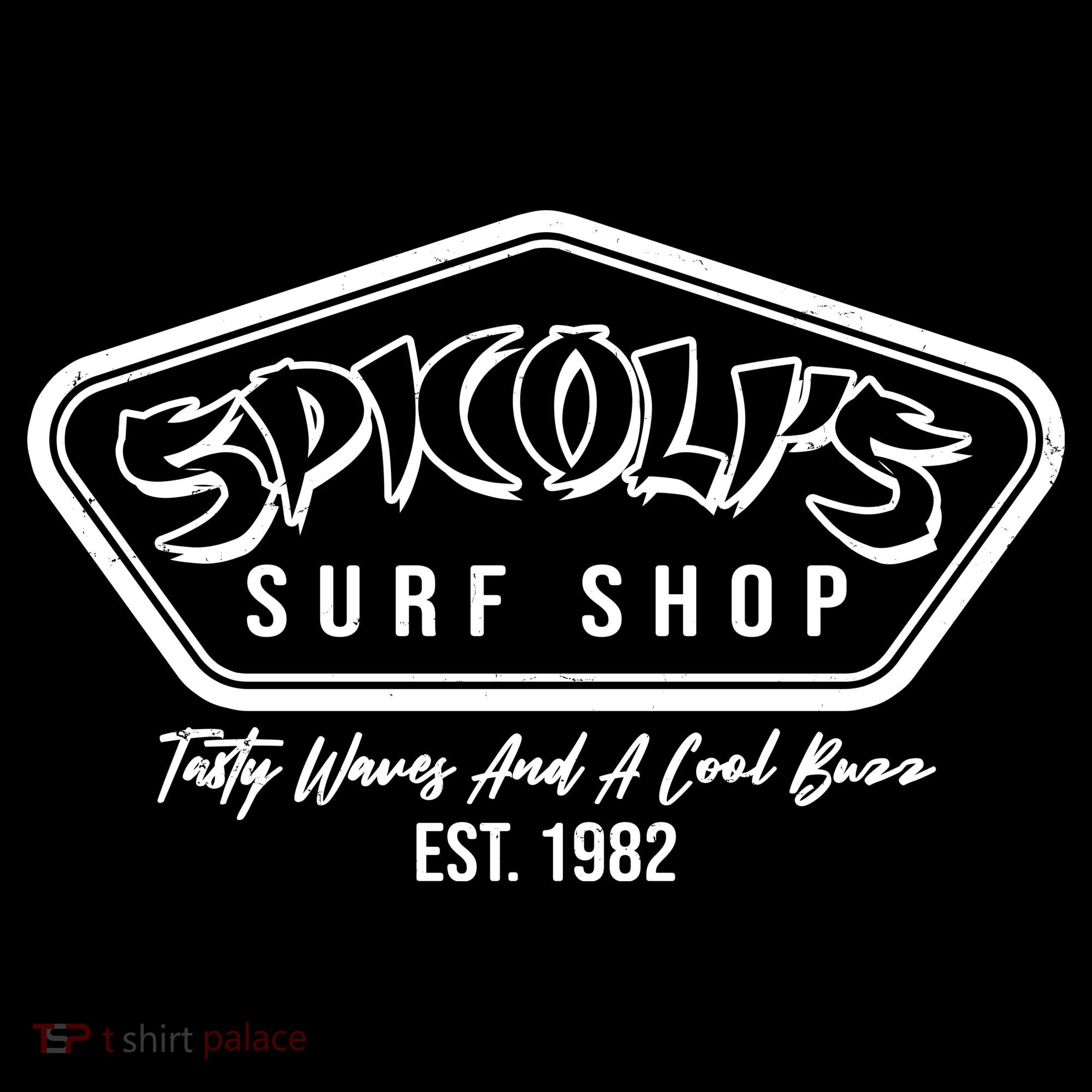 Spicolis Surf Shop Tasty Waves And A Cool Buzz Est 1982 Women's Hoodie