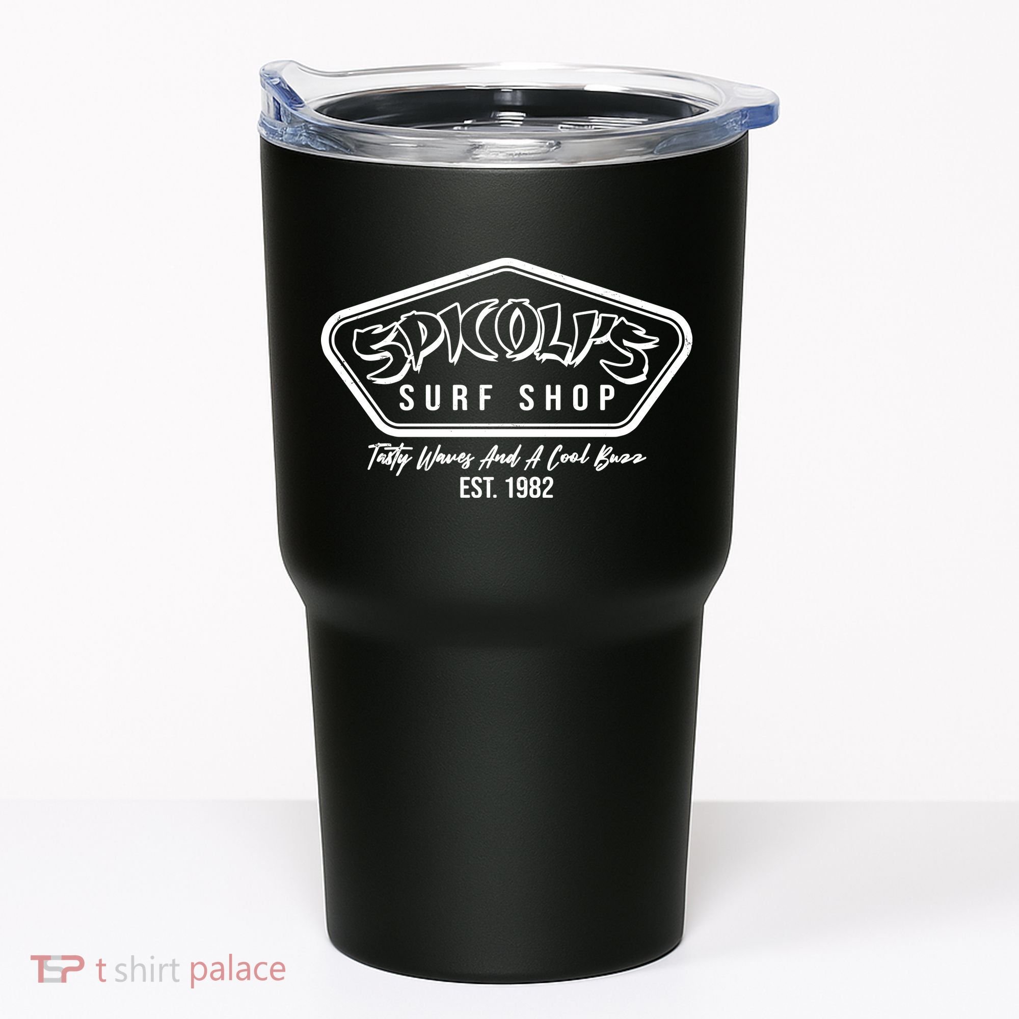 Spicolis Surf Shop Tasty Waves And A Cool Buzz Est 1982 Tumbler