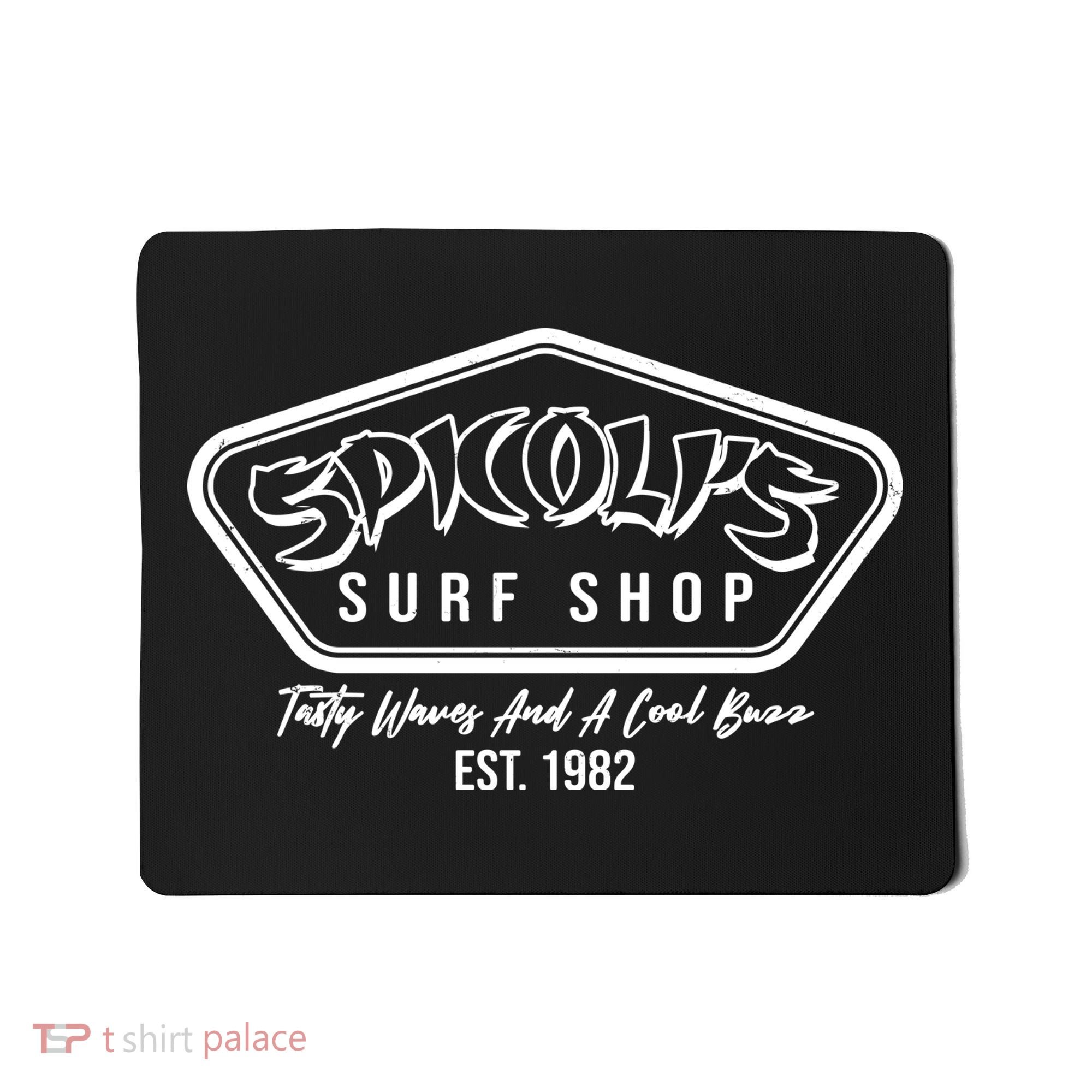 Spicolis Surf Shop Tasty Waves And A Cool Buzz Est 1982 Mousepad