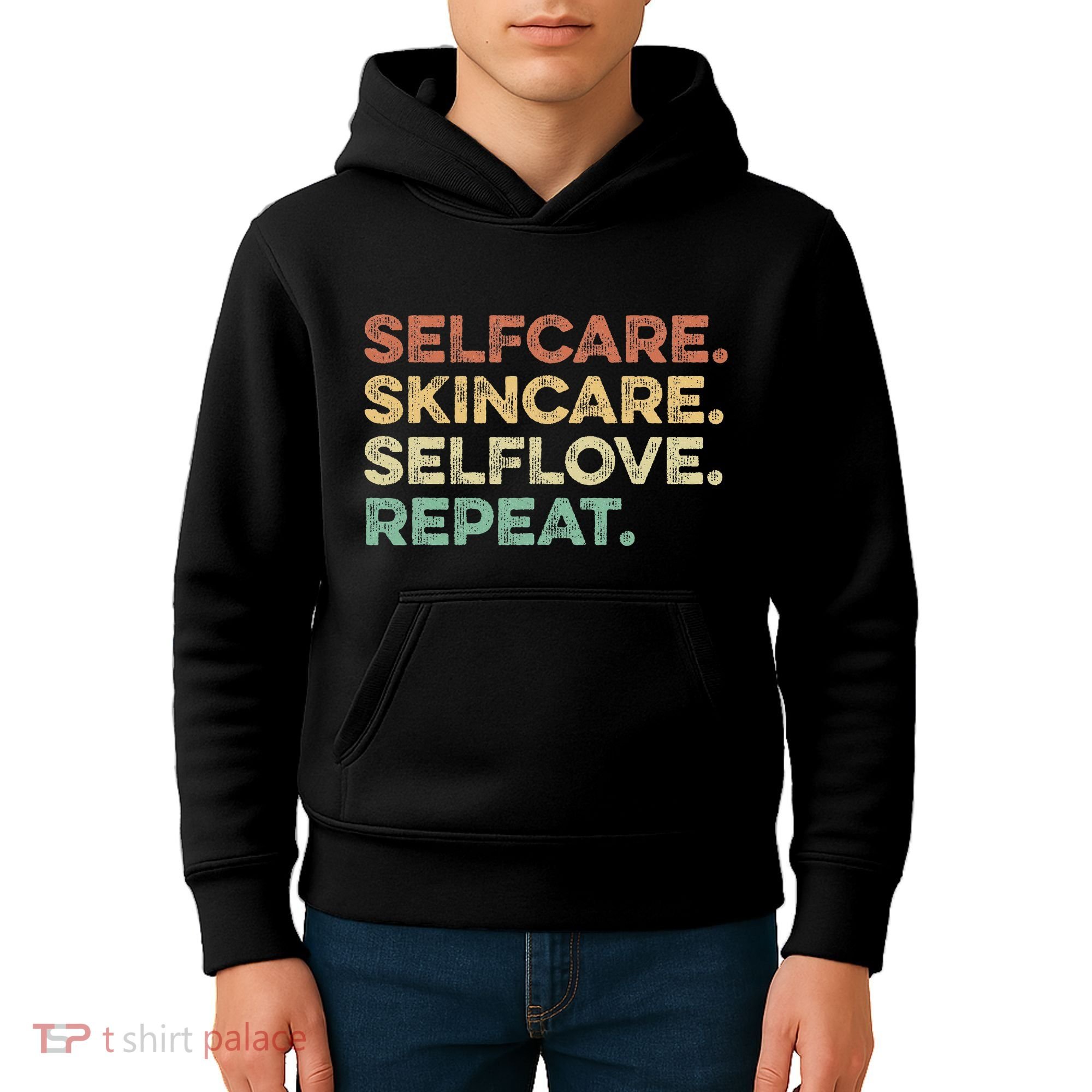 Selfcare Skincare Selflove Repeat Esthetician Kids Hoodie