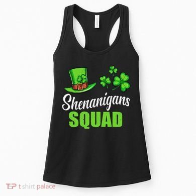 Shenanigans Squad St Patricks Day Shamrock Irish  Women's Tank Top