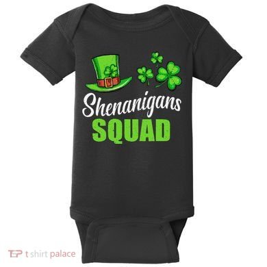 Shenanigans Squad St Patricks Day Shamrock Irish  Baby Bodysuit