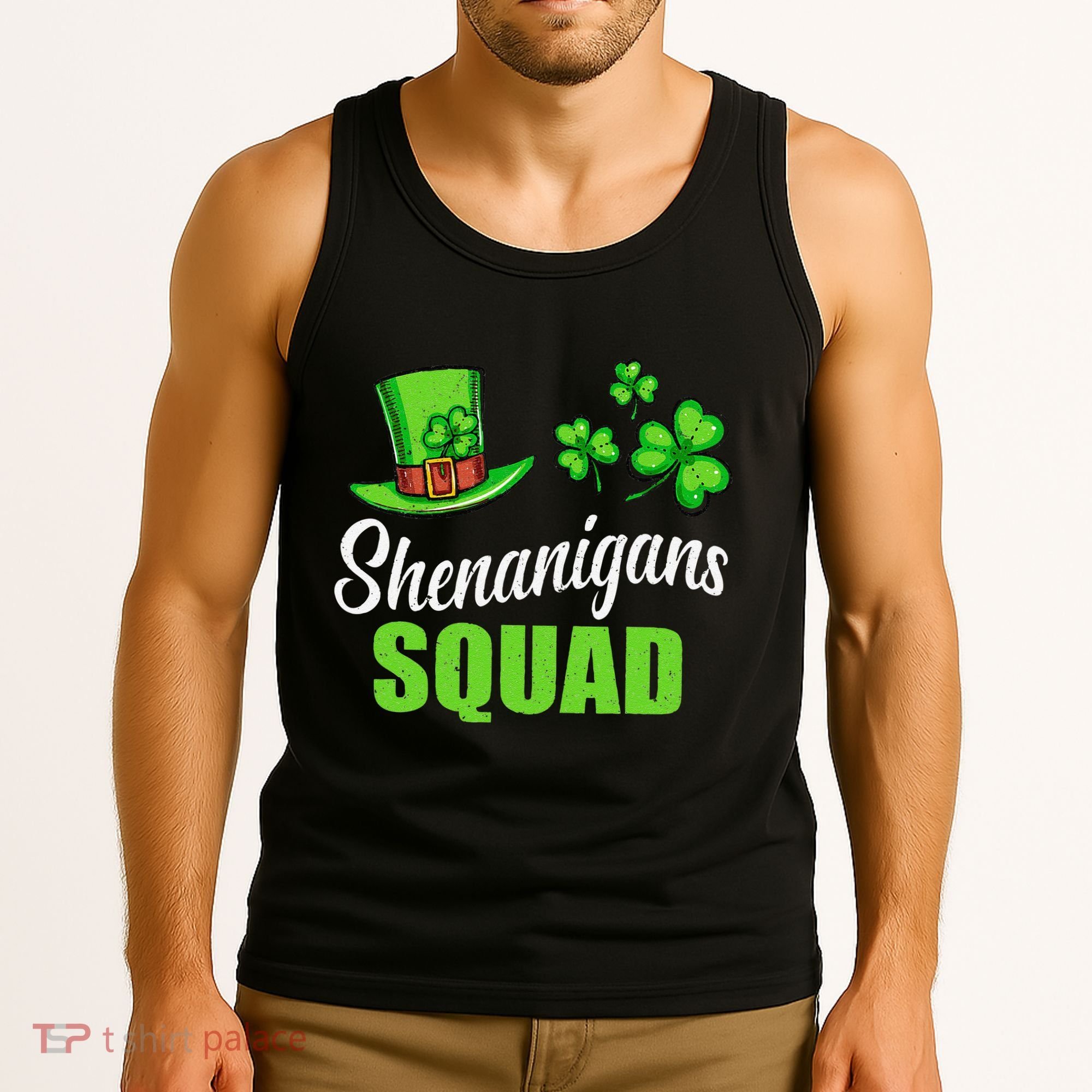 Shenanigans Squad St Patricks Day Shamrock Irish  Tank Top