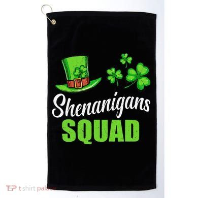 Shenanigans Squad St Patricks Day Shamrock Irish  Golf Towel