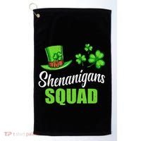 Shenanigans Squad St Patricks Day Shamrock Irish  Golf Towel thumb 0