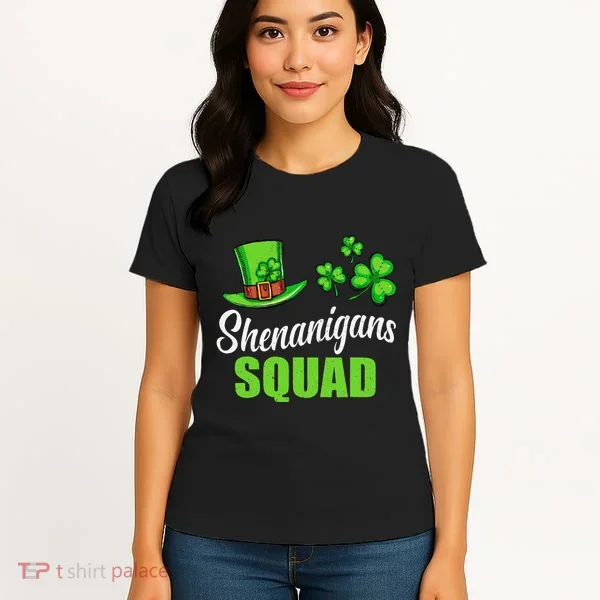 Shenanigans Squad St Patricks Day Shamrock Irish  Women's T-Shirt