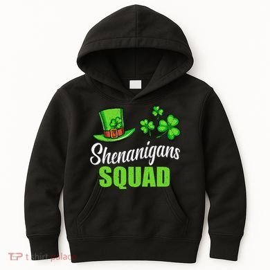 Shenanigans Squad St Patricks Day Shamrock Irish  Kids Hoodie