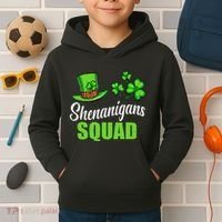 Shenanigans Squad St Patricks Day Shamrock Irish  Kids Hoodie thumb 2