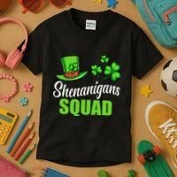 Shenanigans Squad St Patricks Day Shamrock Irish  Kids T-Shirt thumb 3