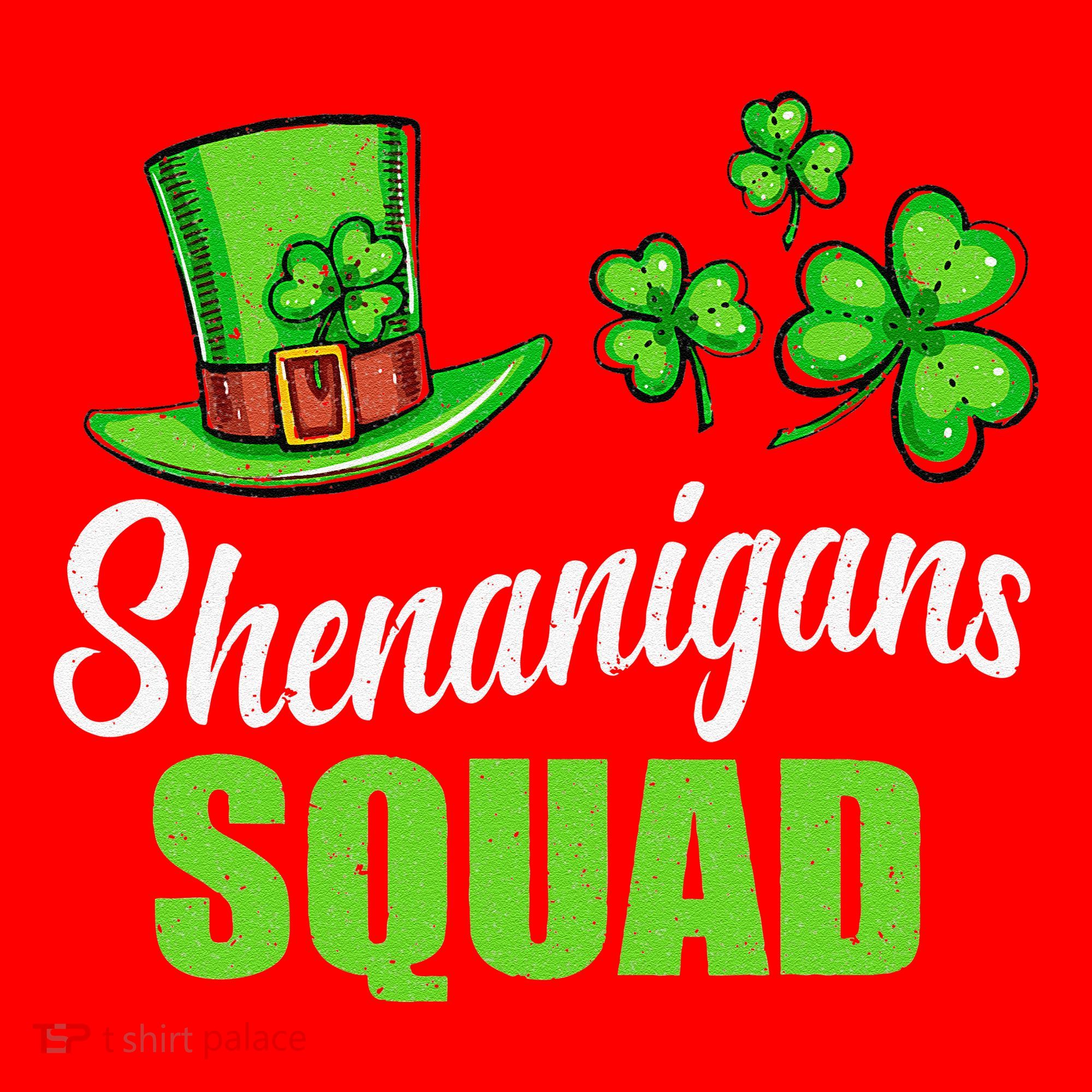 Shenanigans Squad St Patricks Day Shamrock Irish  Santa Hat