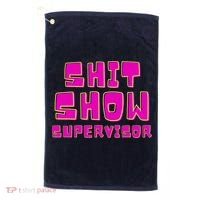 Shit Show Supervisor Funny Mom Boss Manager Golf Towel thumb 0