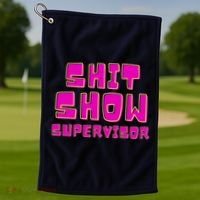 Shit Show Supervisor Funny Mom Boss Manager Golf Towel thumb 1