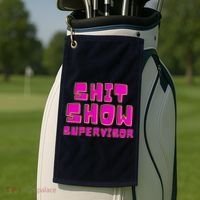 Shit Show Supervisor Funny Mom Boss Manager Golf Towel thumb 2