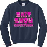 Shit Show Supervisor Funny Mom Boss Manager Kids Sweatshirt thumb 0