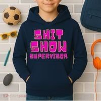 Shit Show Supervisor Funny Mom Boss Manager Kids Hoodie thumb 2