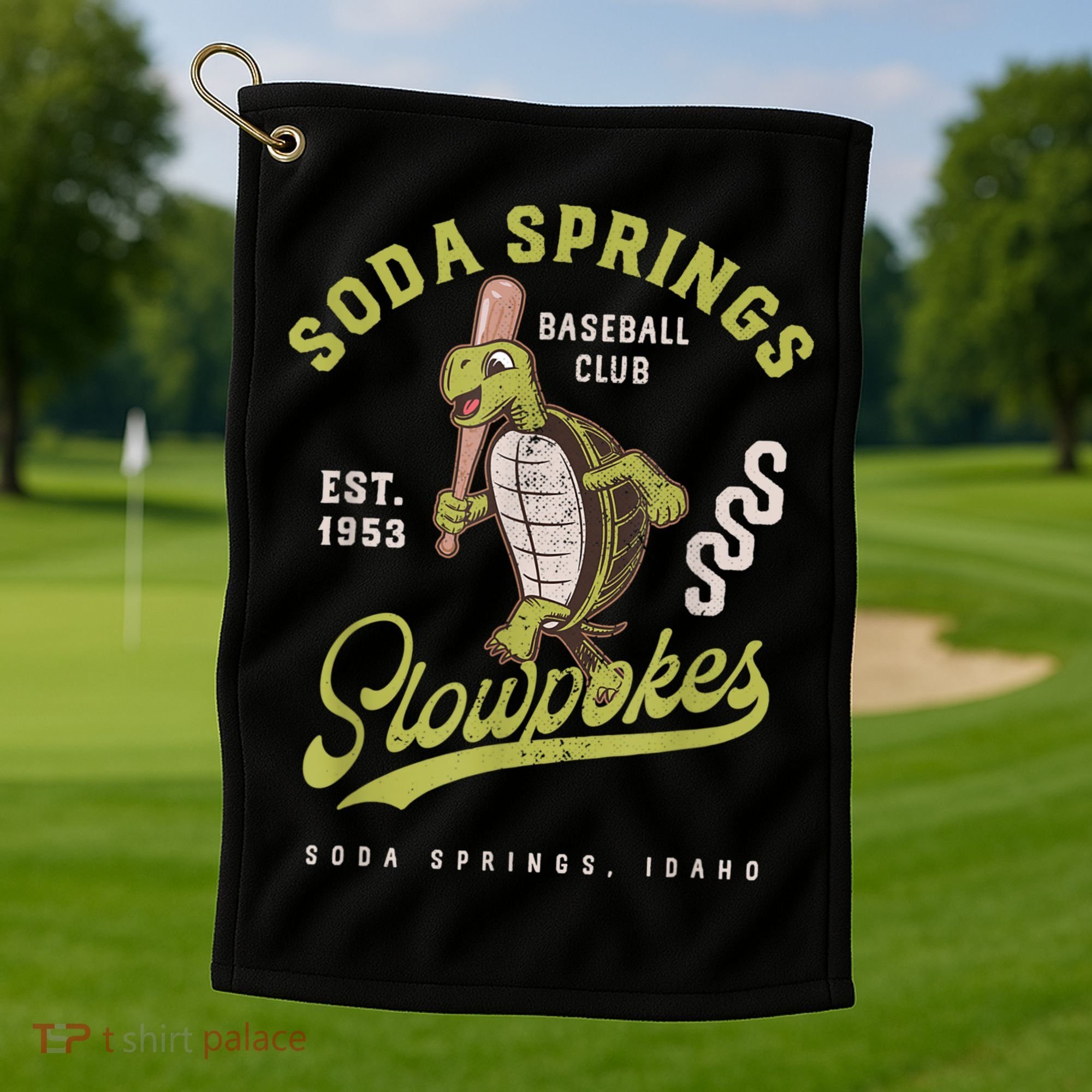 Soda Springs Slowpokes Retro Minor League Baseball Team Golf Towel
