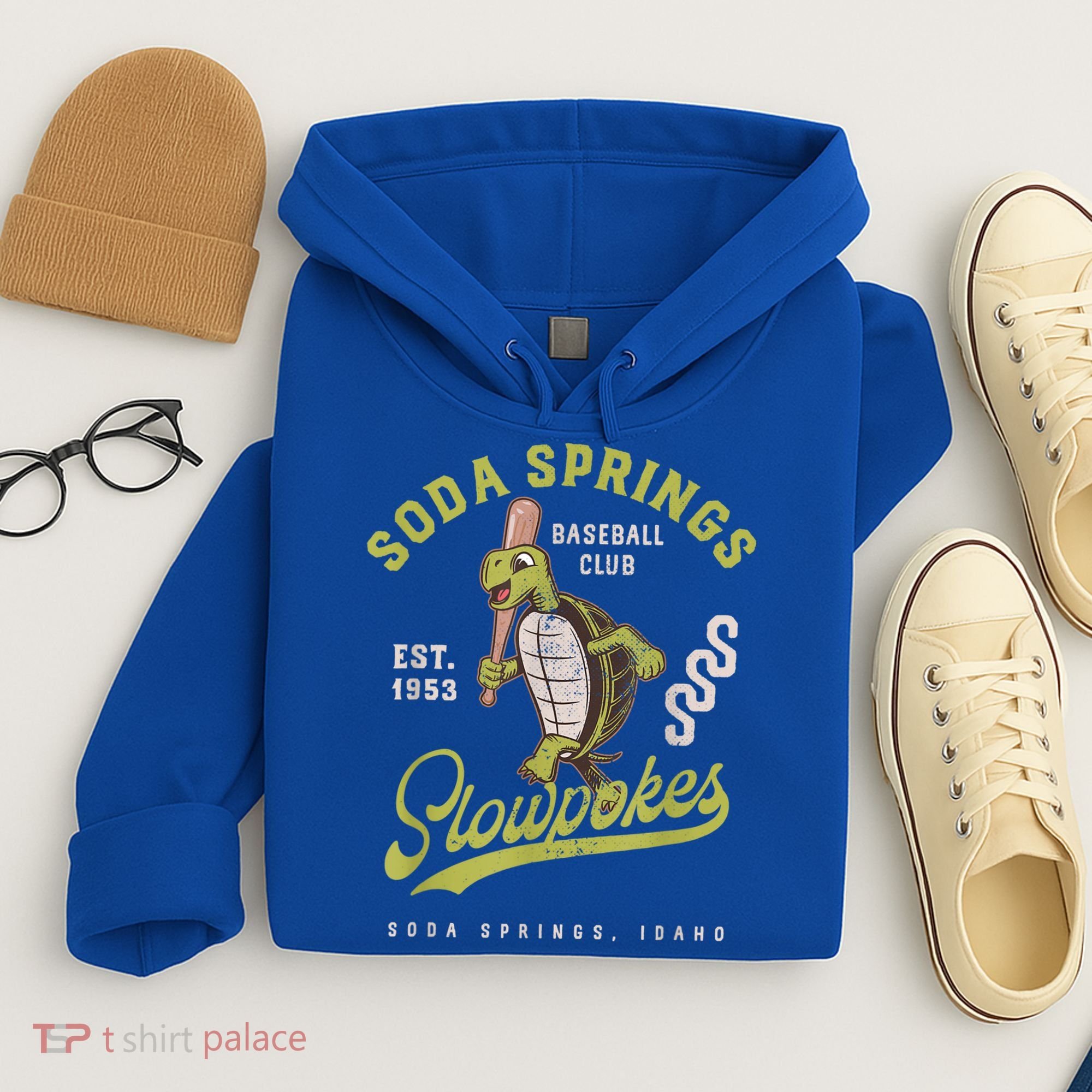 Soda Springs Slowpokes Retro Minor League Baseball Team Hoodie