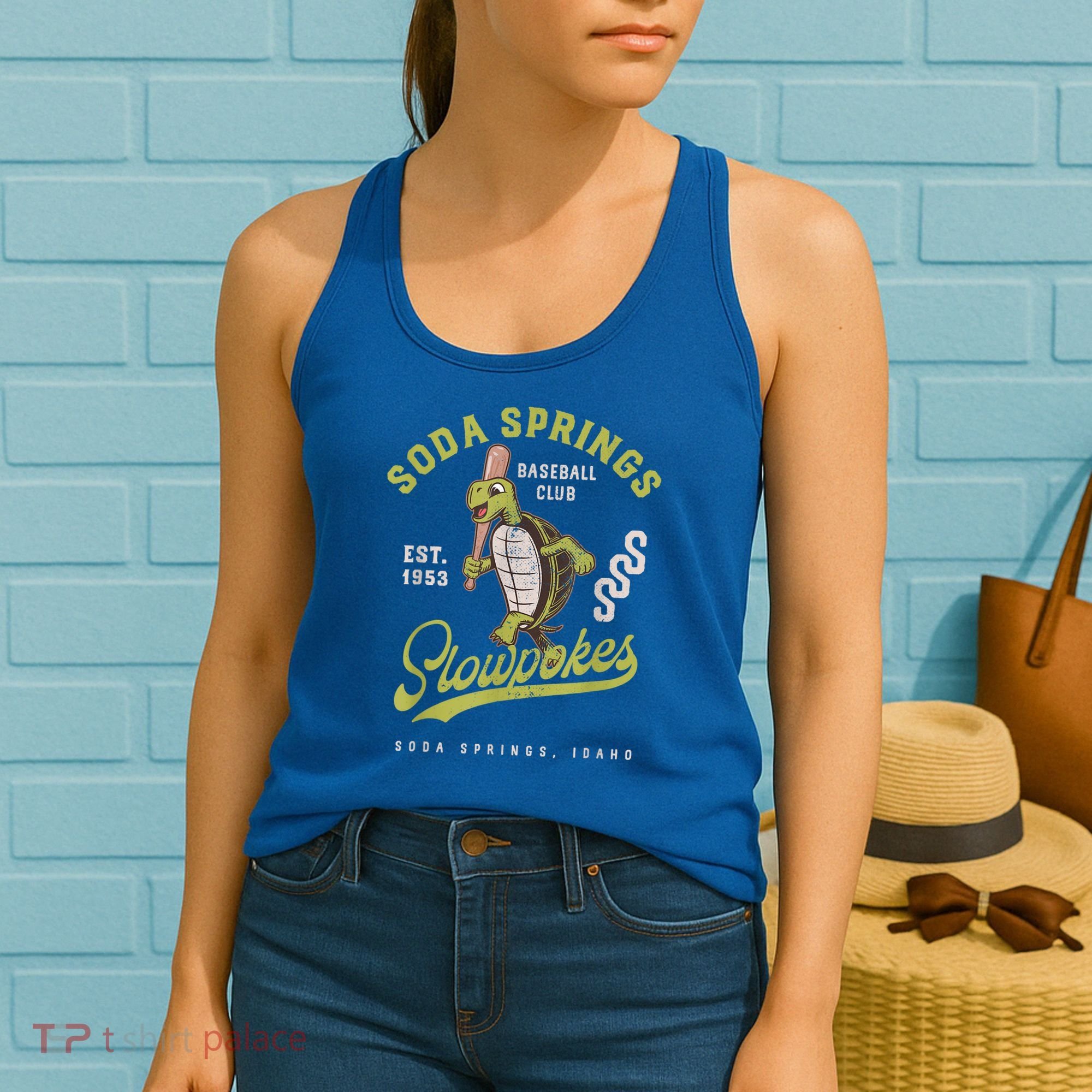 Soda Springs Slowpokes Retro Minor League Baseball Team Women's Tank Top