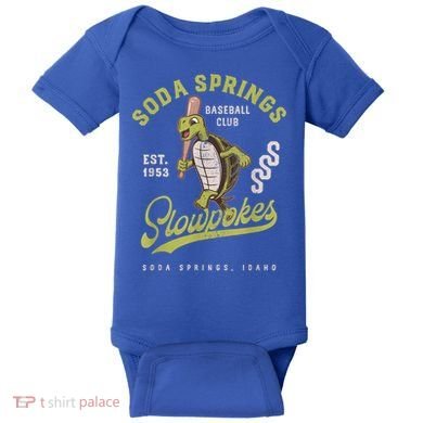 Soda Springs Slowpokes Retro Minor League Baseball Team Baby Bodysuit