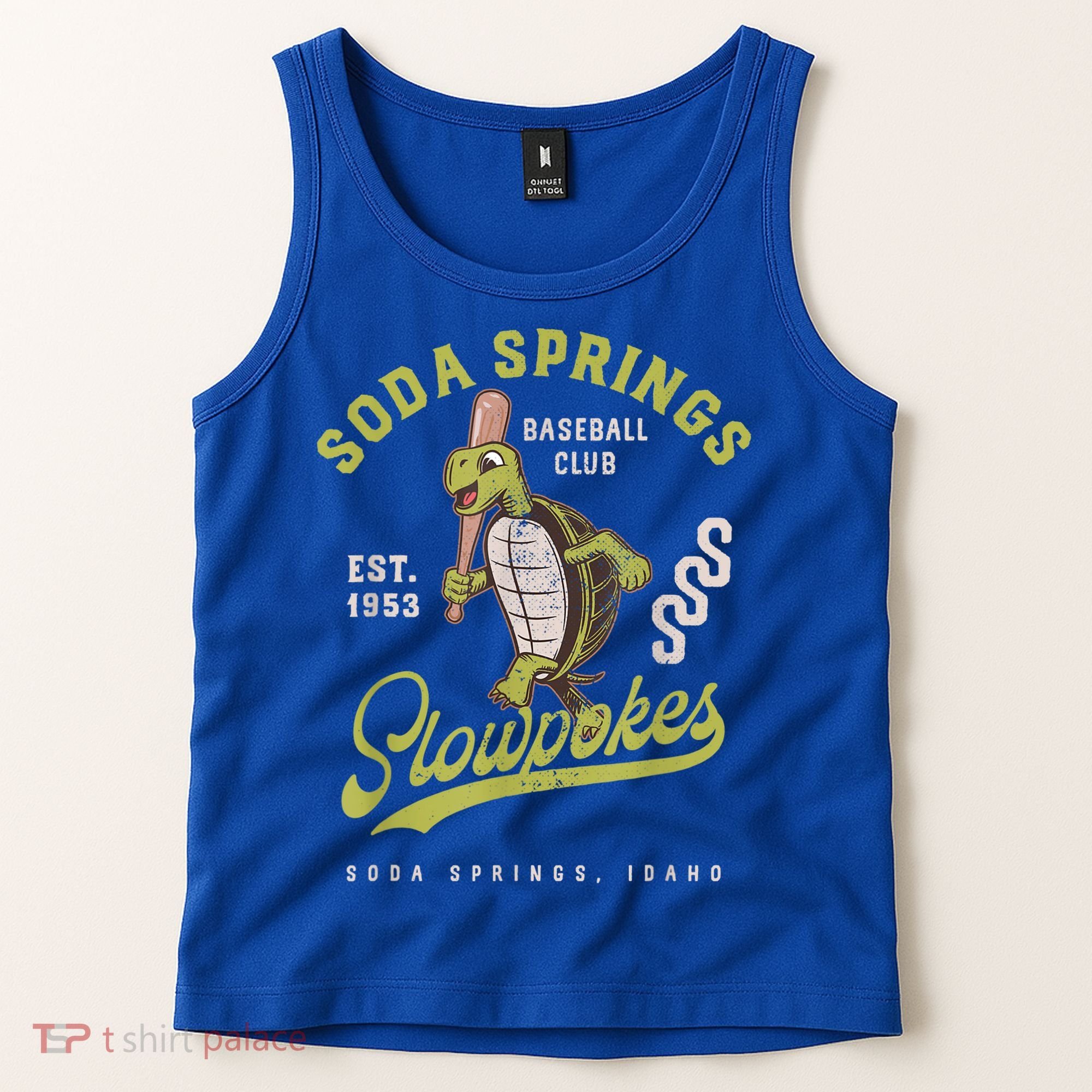 Soda Springs Slowpokes Retro Minor League Baseball Team Tank Top
