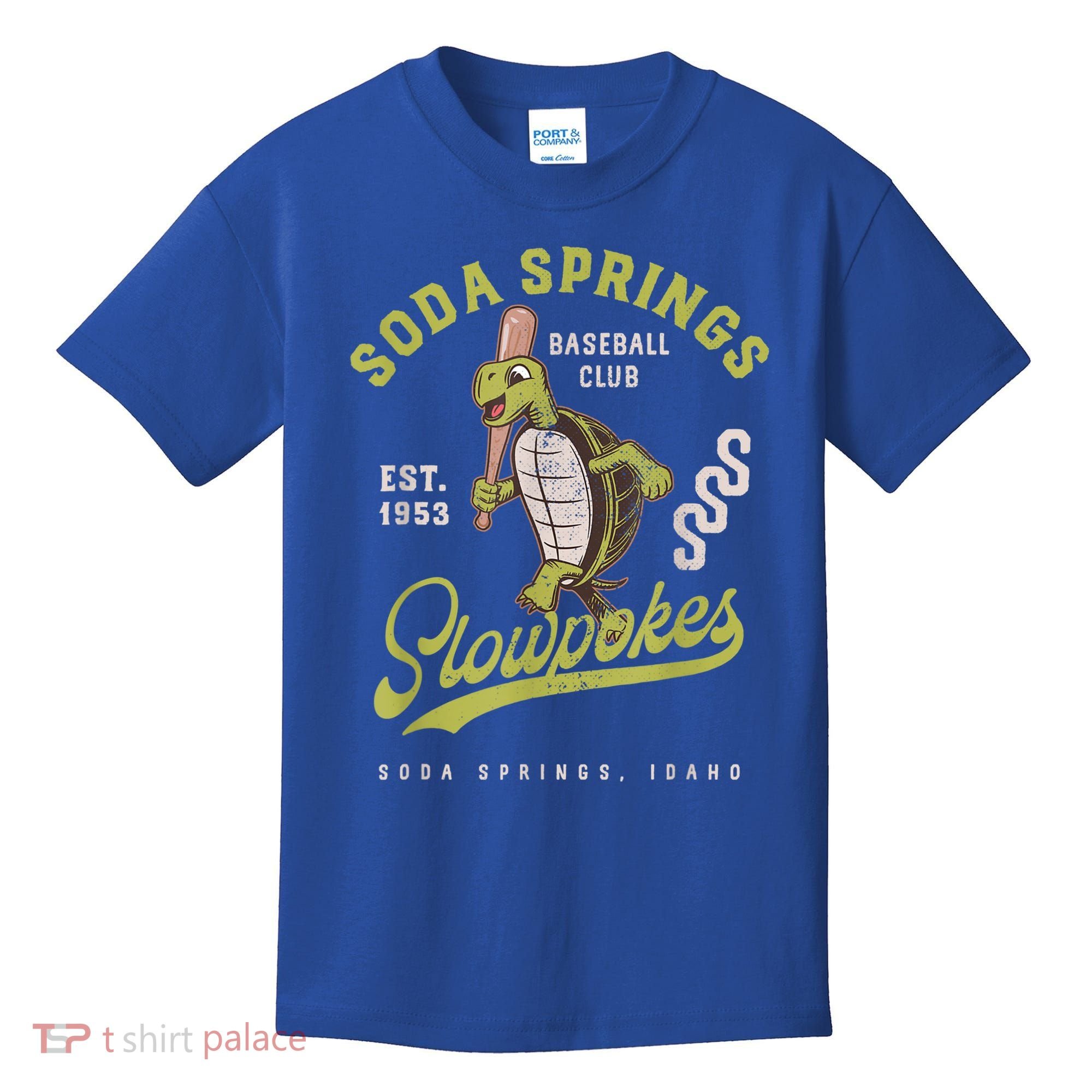 Soda Springs Slowpokes Retro Minor League Baseball Team Kids T-Shirt