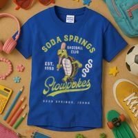 Soda Springs Slowpokes Retro Minor League Baseball Team Kids T-Shirt thumb 3