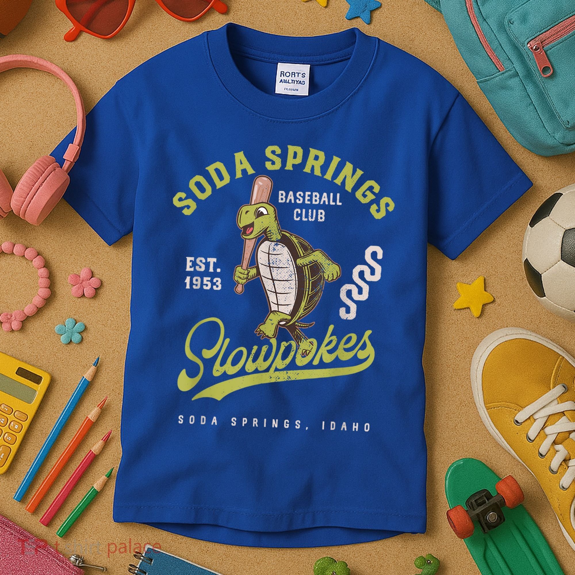 Soda Springs Slowpokes Retro Minor League Baseball Team Kids T-Shirt