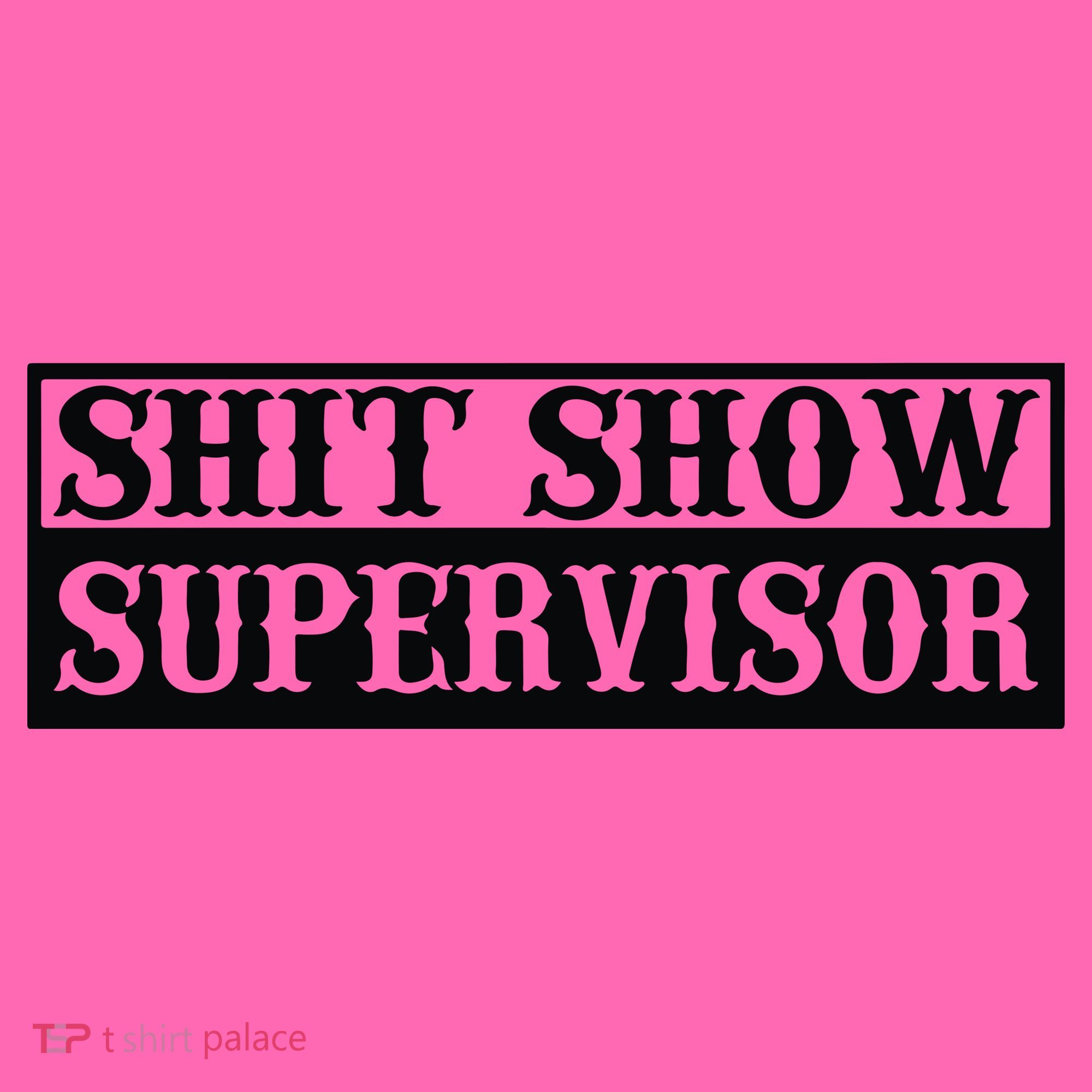 Shit Show Supervisor Stripe Pom Pom Beanie