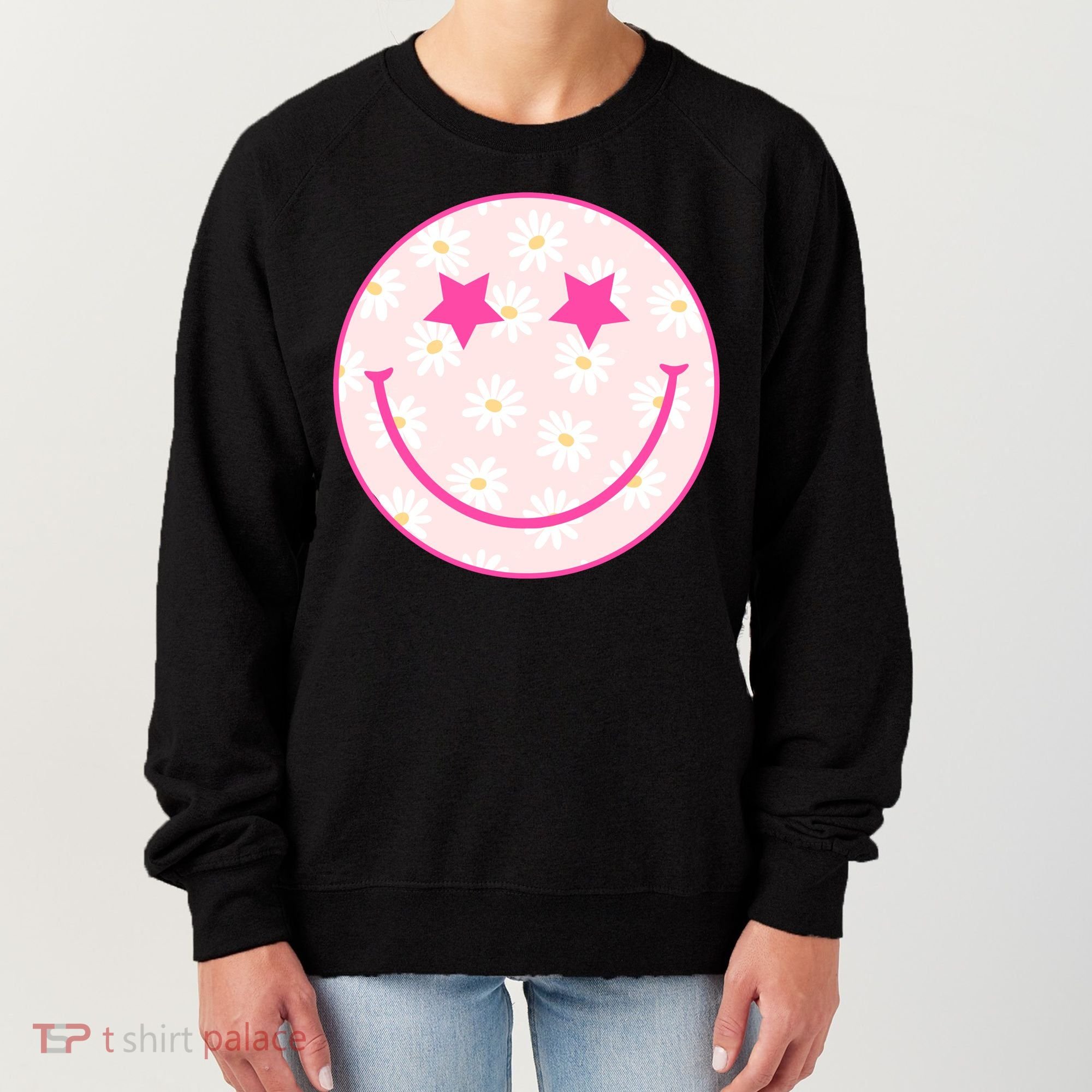 Sunflower Star Smiley Retro Women's Sweatshirt