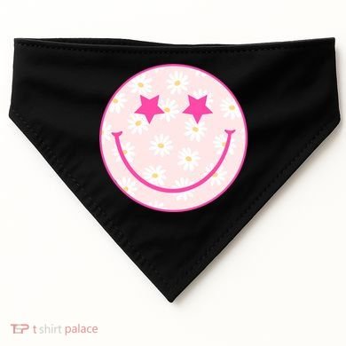 Sunflower Star Smiley Retro USA-Made Doggie Bandana