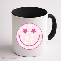 Sunflower Star Smiley Retro Coffee Mug thumb 1