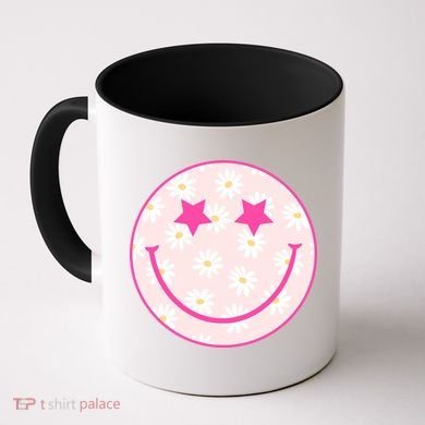 Sunflower Star Smiley Retro Coffee Mug