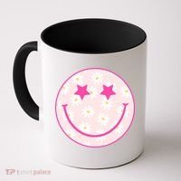Sunflower Star Smiley Retro Coffee Mug thumb 0