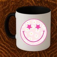 Sunflower Star Smiley Retro Coffee Mug thumb 2